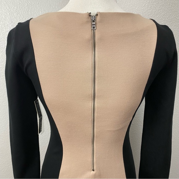 Alice And Olivia Employed Amena Colorblock Tan Dress - Picture 8 of 12